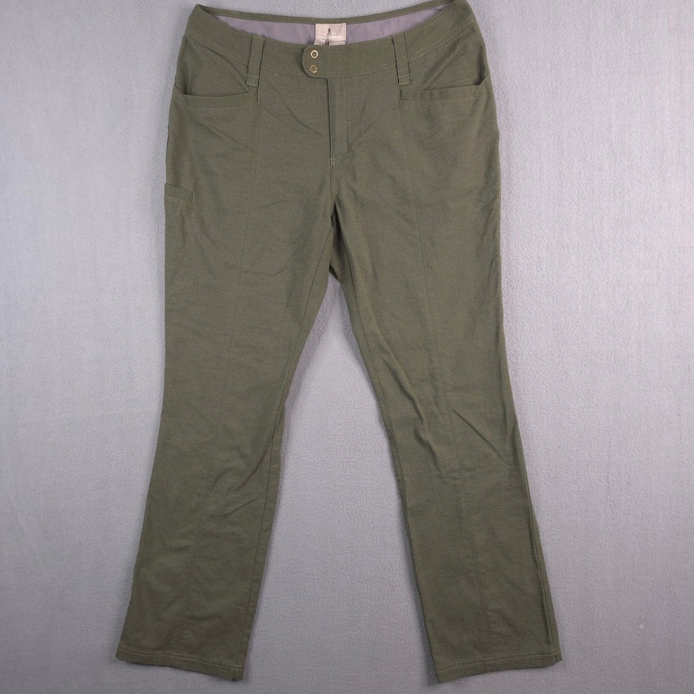 Royal Robbins Womens Olive Green Hiking Pants Outdoor Utility Cargo Size 10 Reg